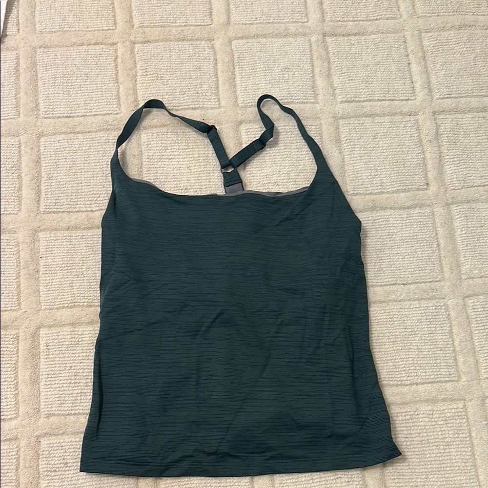 Outdoor Voices dark green tank top